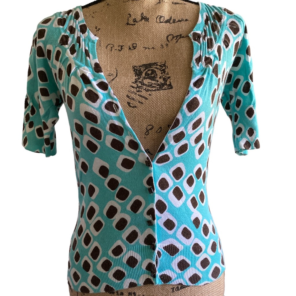 Charlotte • 3/4 Printed Cardigan • small